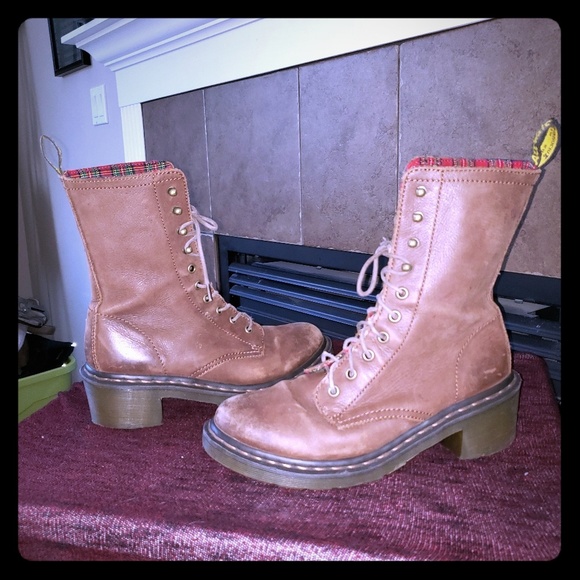 Dr. Martens Shoes - DR. MARTENS CASEY TALL LACE UP HEEL AIR WAIR BOOTS